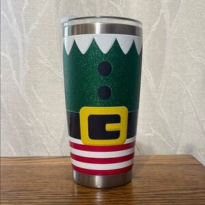 NWOT Festive Elf Tumbler - Green and Red